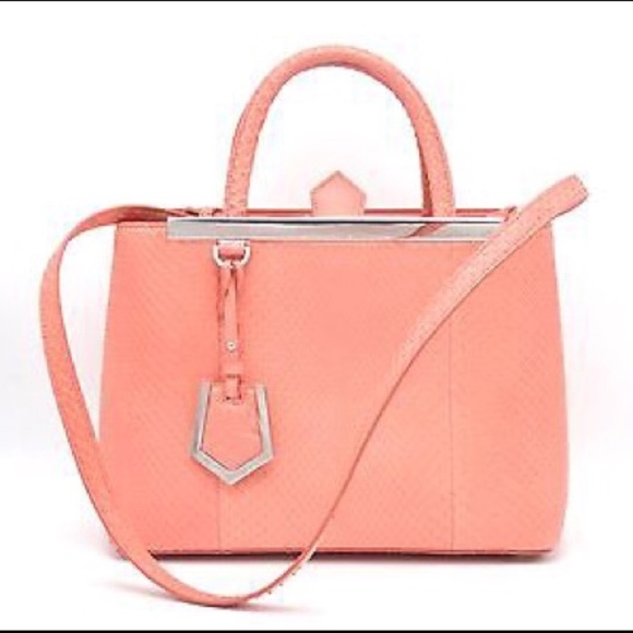 $4500 RARE Fendi Pink Python Petite 2Jour Bag - Picture 2 of 6